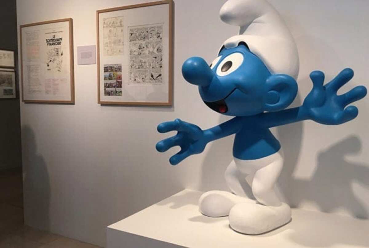 Strumf la expozitia de la Paris dedicata lui Peyo