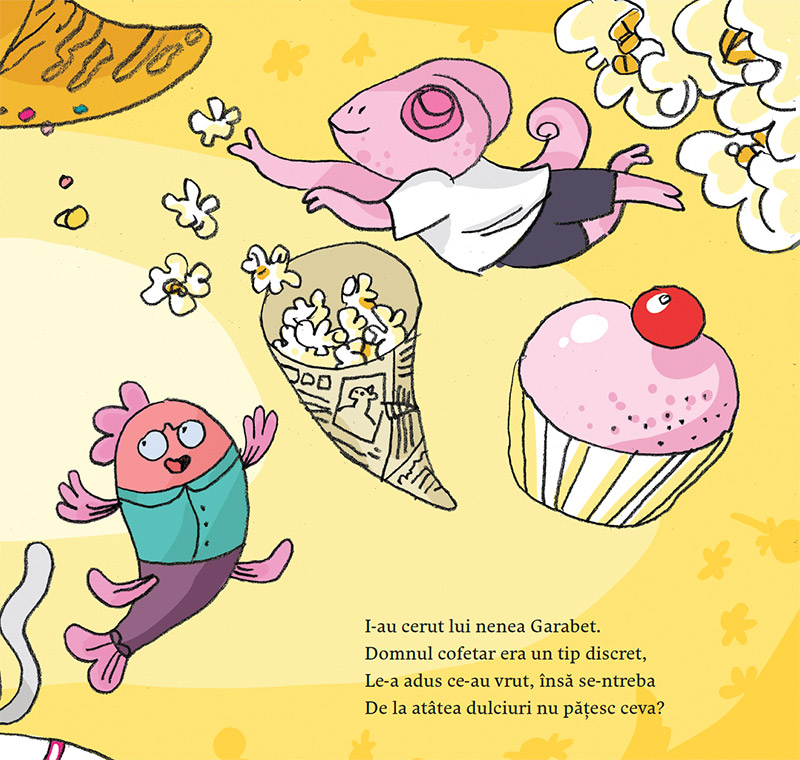 ilustrație „Cameleonul Cami la cofetărie” de Luminița Corneanu și Andrei Damian Editura Vlad și Cartea cu Genius ilustrație „Cameleonul Cami la cofetărie” de Luminița Corneanu și Andrei Damian Editura Vlad și Cartea cu Genius