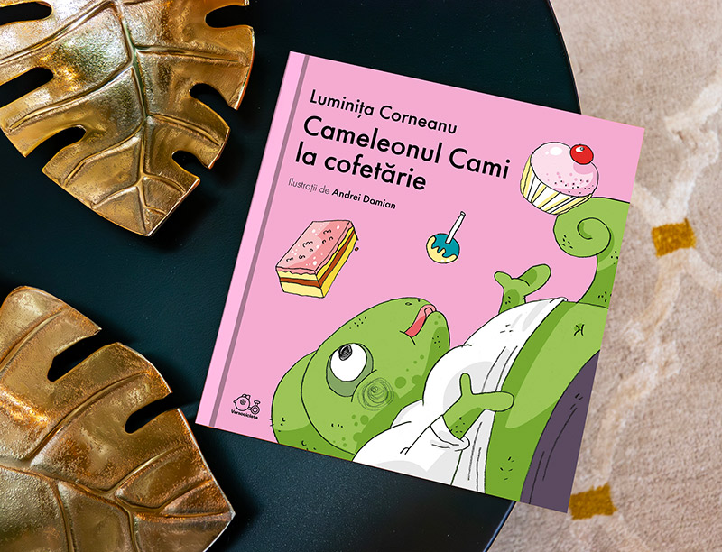 simulare 2D „Cameleonul Cami la cofetărie” de Luminița Corneanu și Andrei Damian Editura Vlad și Cartea cu Genius simulare 2D „Cameleonul Cami la cofetărie” de Luminița Corneanu și Andrei Damian Editura Vlad și Cartea cu Genius