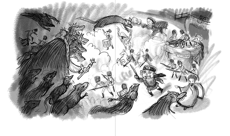 schiță de Dan Ungureanu pentru „Spărgătorul-de-Nuci și Regele Șoarecilor” de de E.T.A. Hoffmann - carte ilustrată pentru copii la Editura Arthur schiță de Dan Ungureanu pentru „Spărgătorul-de-Nuci și Regele Șoarecilor” de de E.T.A. Hoffmann - carte ilustrată pentru copii la Editura Arthur