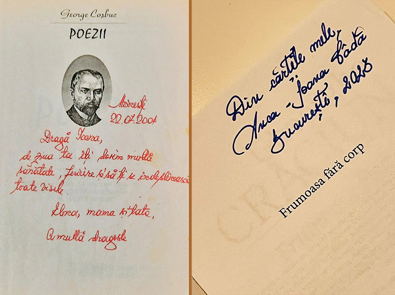 scrisul poetei Anca-Ioana Câdă și scrisul mamei ei